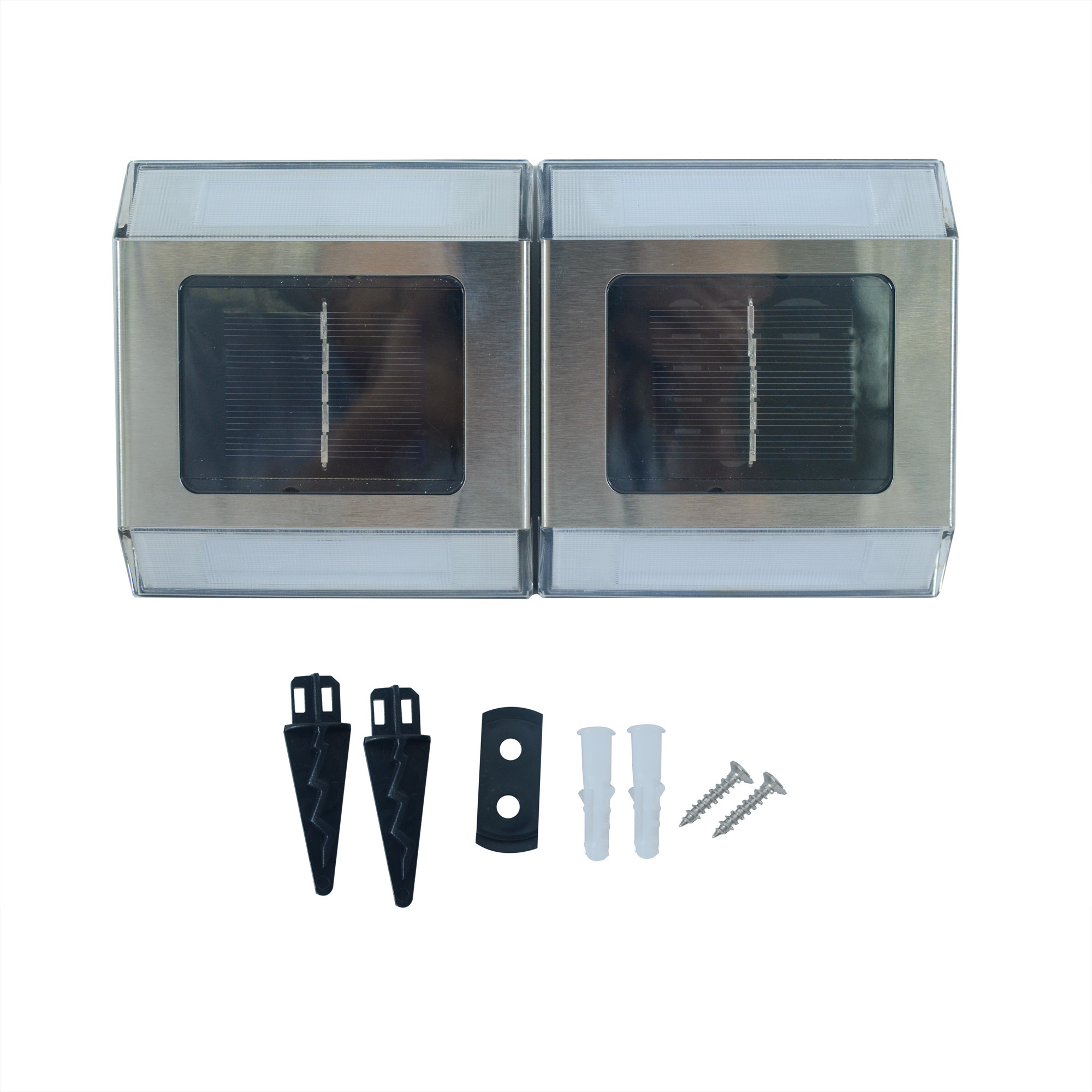 Nature Power, 2 PK Stainless Steel Solar Powered Pathway Lights, Included (qty.) 2 Model# 21070